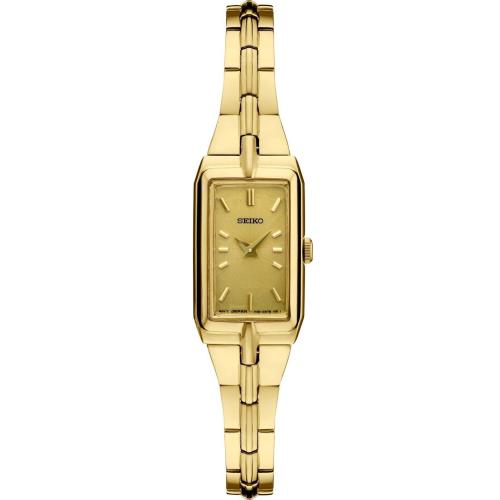 Seiko Women Essentials Gold Tone Dial Steel Petite Quartz Watch SWR048