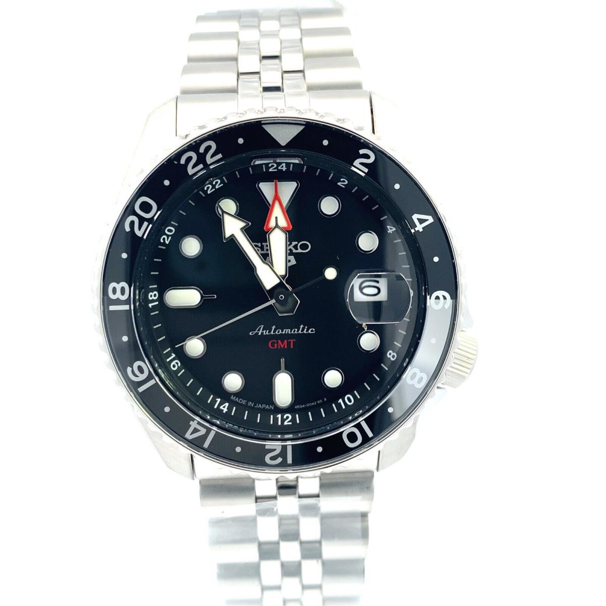 Seiko Men`s 5 Sports Skx Sports Style Gmt Series Steel Bracelet Watch SSK001