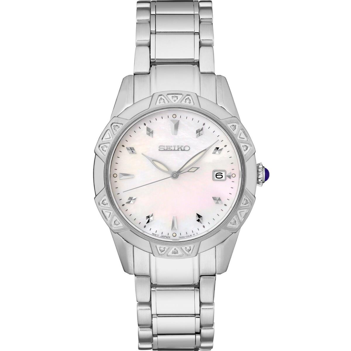 Seiko Diamond Collection SKK727 33mm Women`s Watch - Mother of Pearl Dial