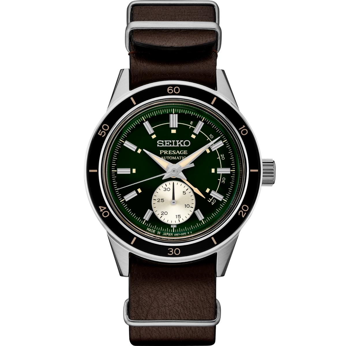 Seiko Presage Style `60s Collection SSA451 Automatic 41mm Watch - Green Dial