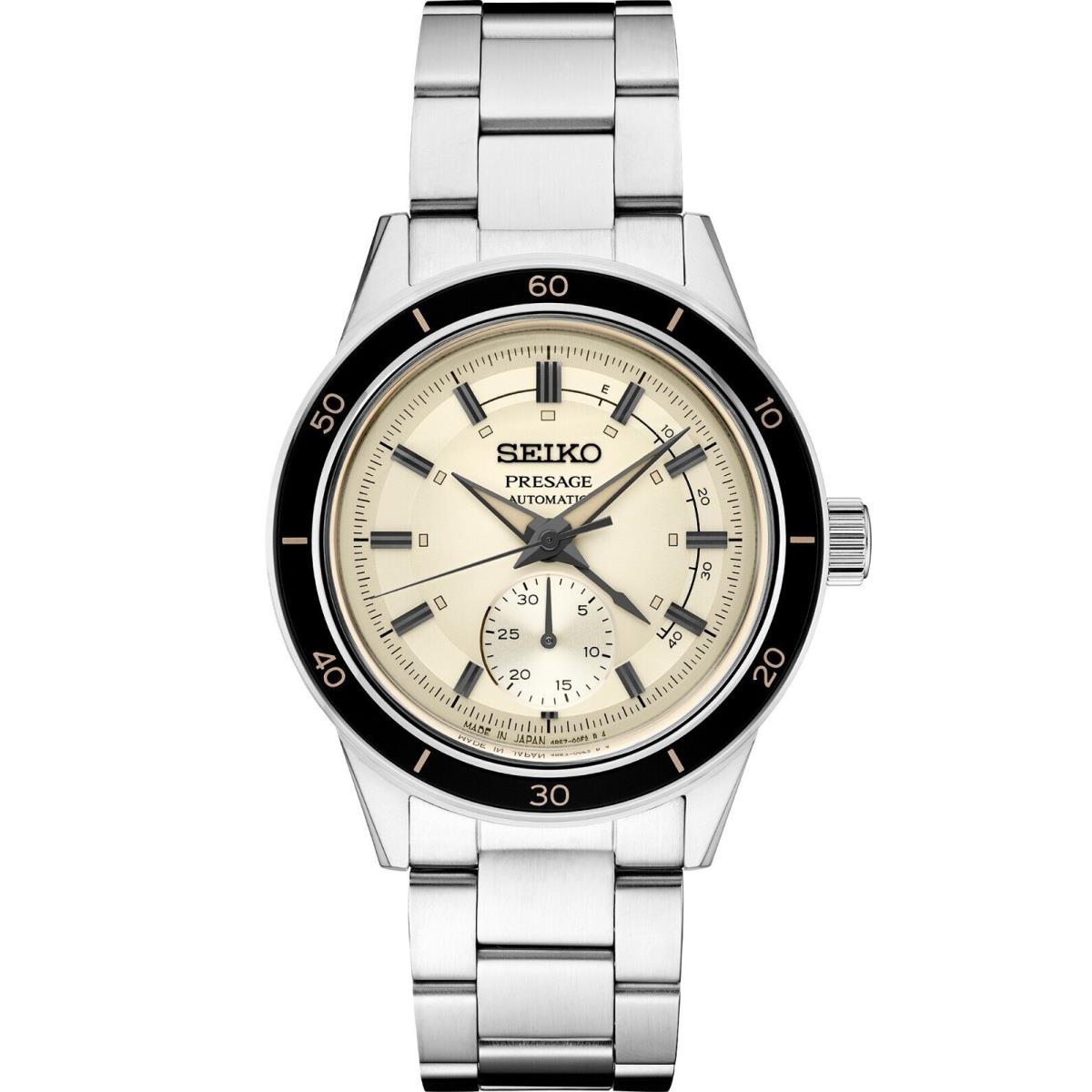 Seiko Presage Style `60s Collection SSA447 Automatic 41mm Watch - Beige Dial