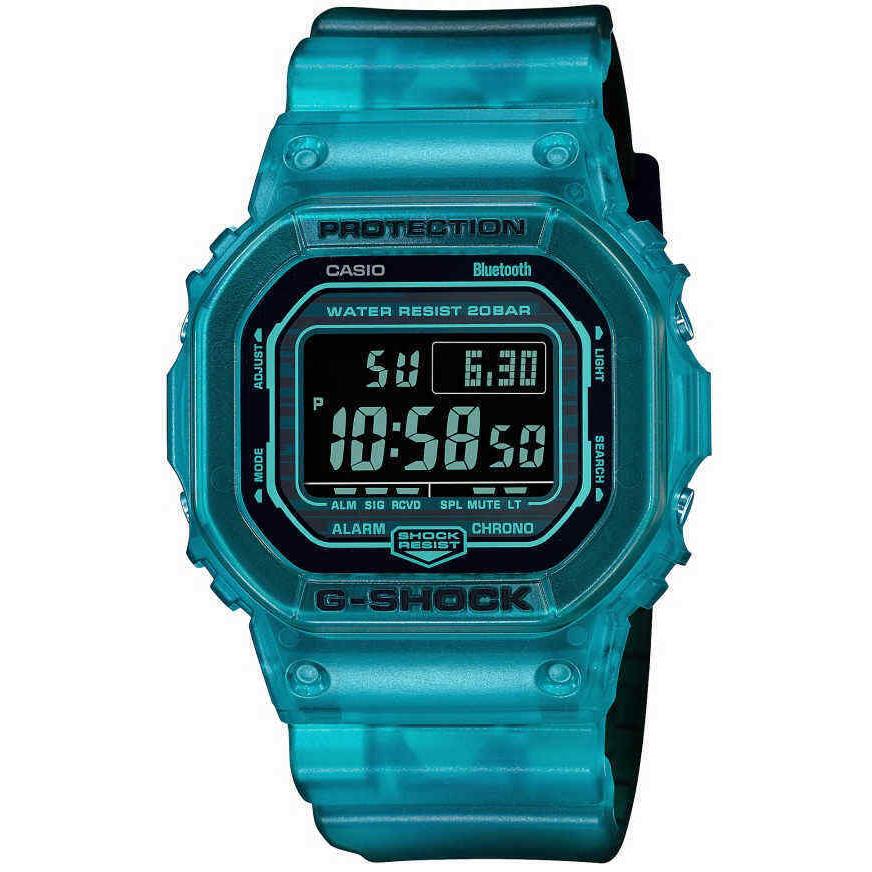 Casio G-shock Transparent Clear Blue Digital Watch DWB5600G-2 - Band: Clear Blue and Black