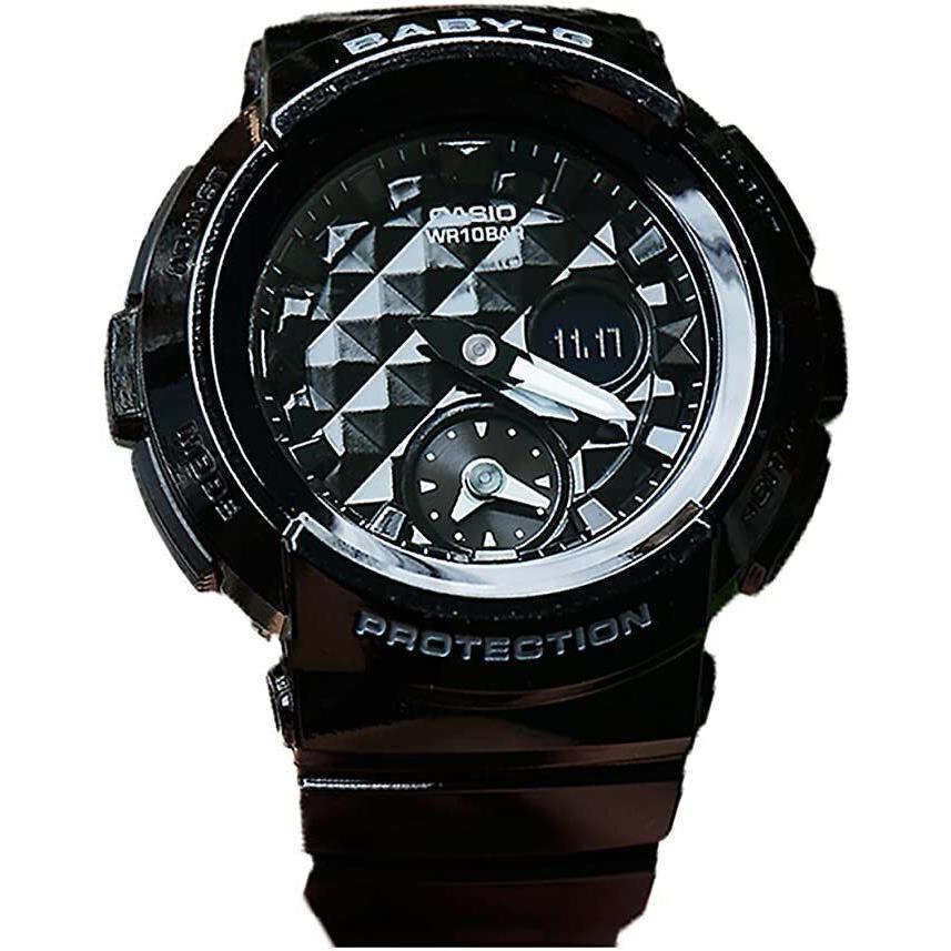 Casio Baby-g BGA195-1A Black / Black Silicone Analog Quartz Unisex Watch