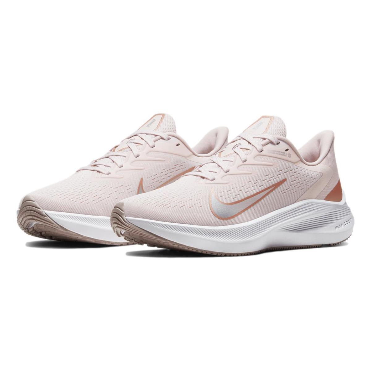 Nike Women`s Zoom Winflo 7 `barely Rose` Running Shoes CJ0302-601 - Pink