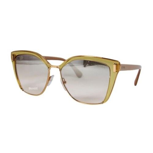 Prada PR 56TS-MQH204 Transparentbrown Pinkgold/brownmirror Silvergrad Sunglasses