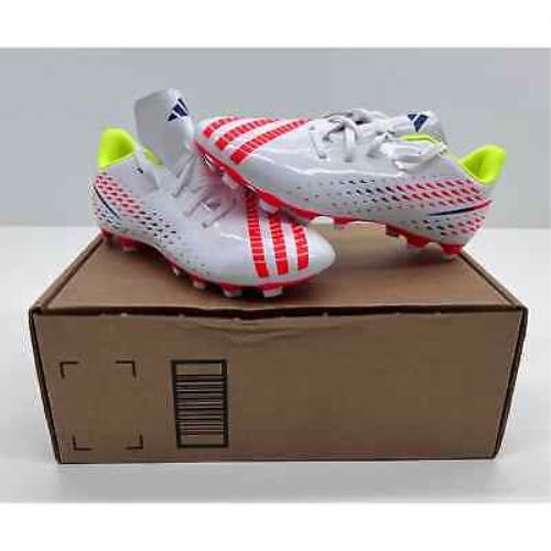 Adidas Men`s Predator Edge 4 Soccer Cleats Shoes White/yellow Size 5.5 013S