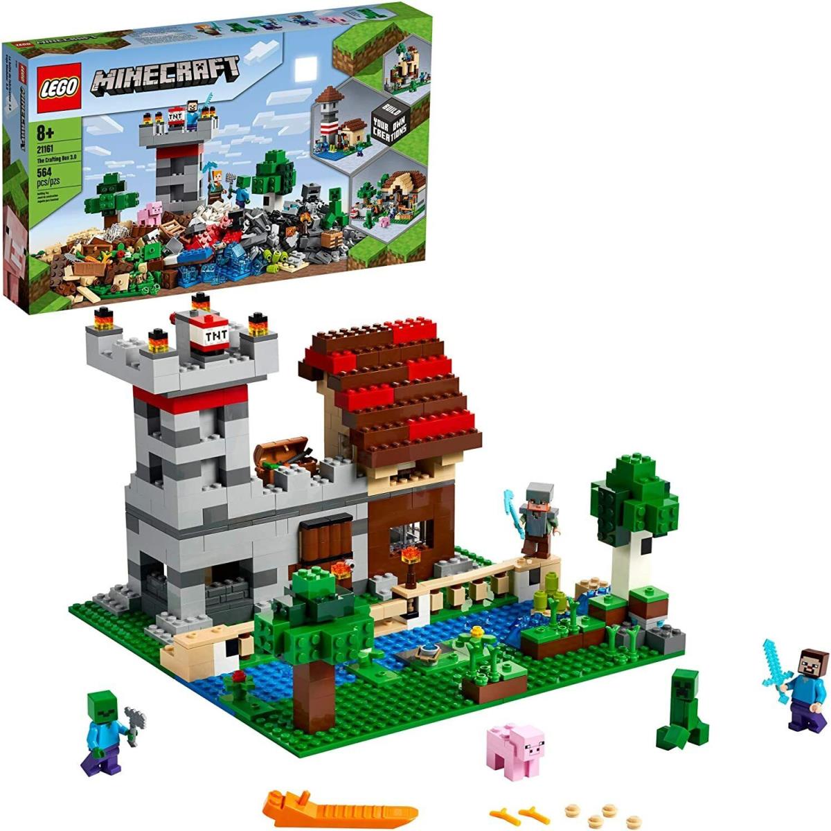 Lego Minecraft The Crafting Box 3.0 Minecraft Castle and Farm Building Set 21161