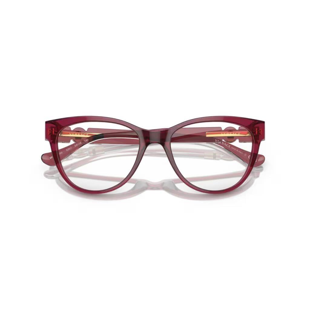 Versace Eyeglasses VE3304 5357 53mm Transparent Red / Demo Lens