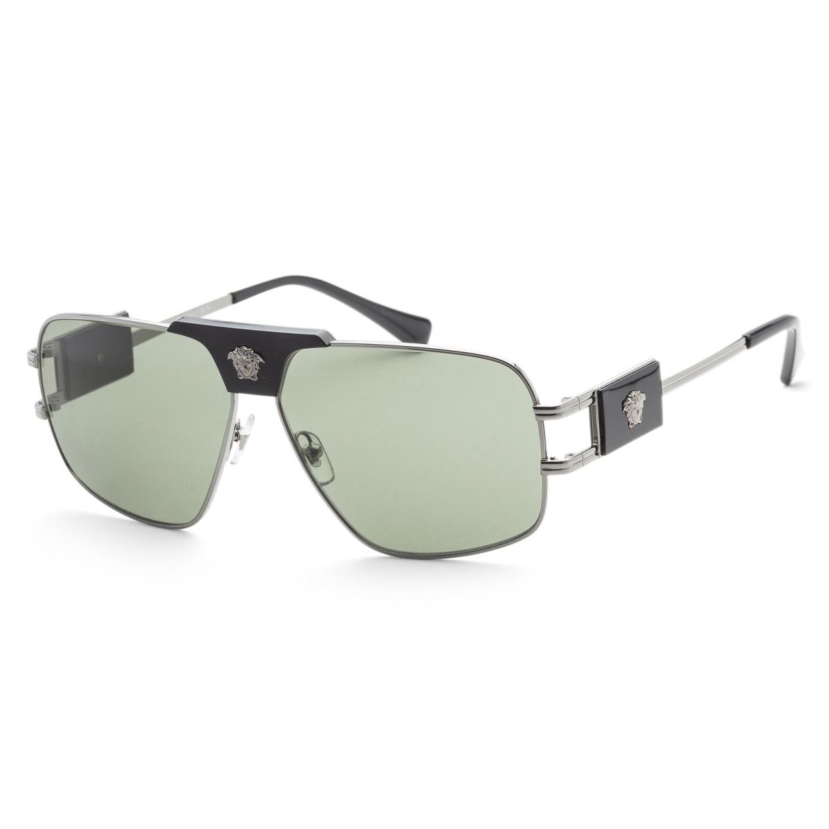 Men`s VE2251-1001-2-63 Fashion 63mm Gunmetal Sunglasses by Versace
