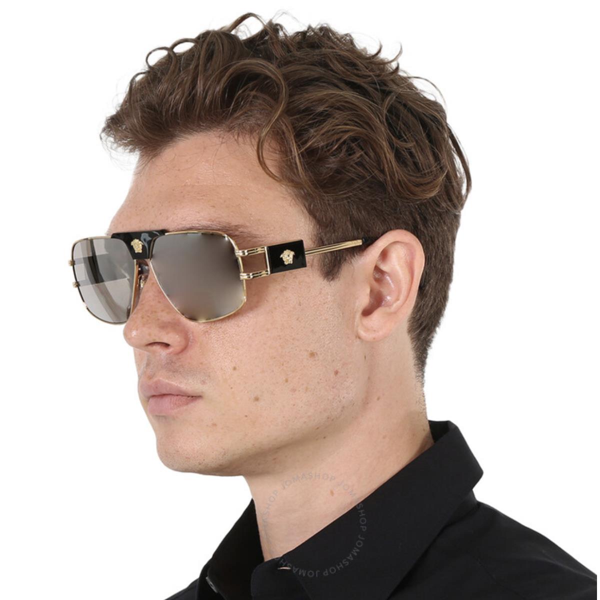 Versace VE2251-10026G-63 Gold Sunglasses