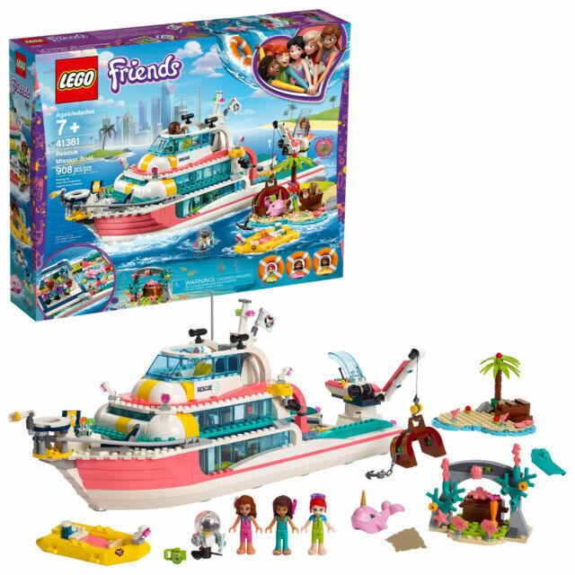 Lego 41381 Friends Rescue Mission Boat Set Building Kit 908 Pcs Retired Nisb