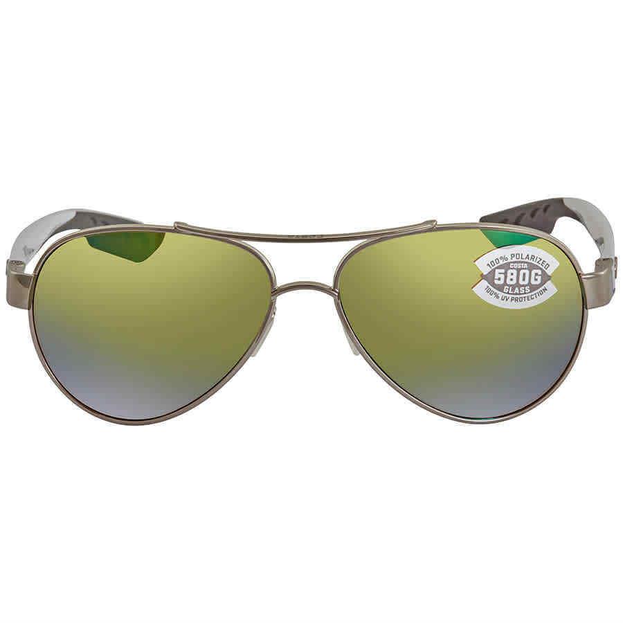 Costa Del Mar Loreto Green Mirror Polarized Glass Ladies Sunglasses LR 21 Ogmglp