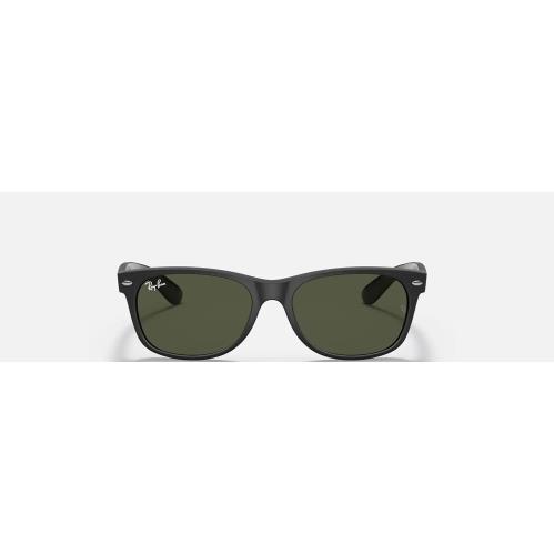 Ray Ban Wayfarer Color Mix 52 mm Green Classic G-15 Sunglasses RB2132 646231 - Frame: Black, Lens: Green