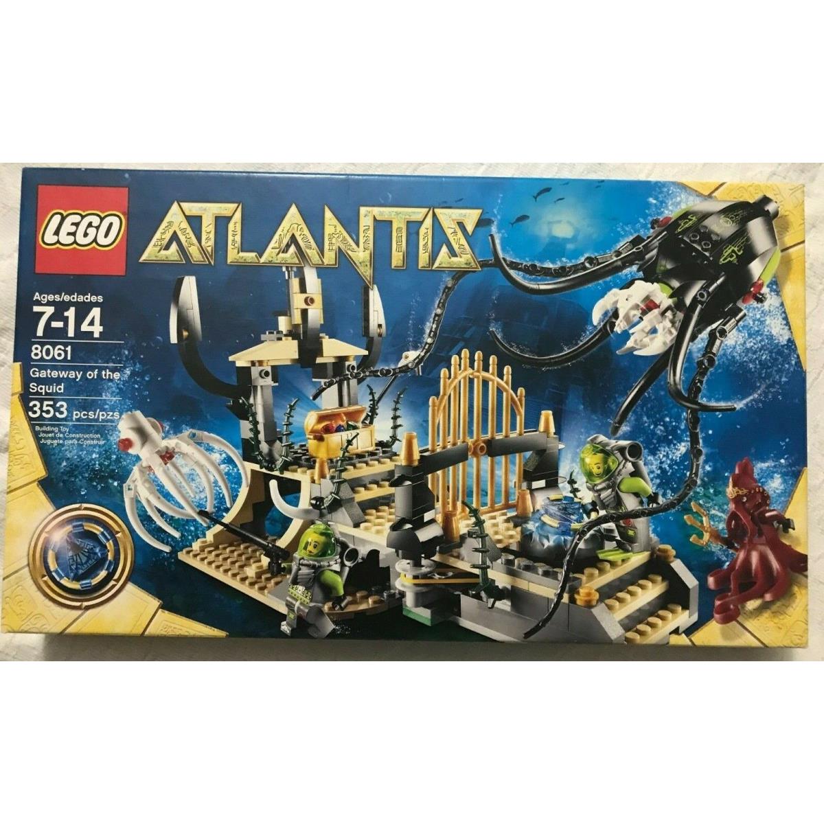 Lego Atlantis 8061 Gateway of The Squid 353 Pieces Hard to Find Building Set