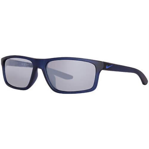 Nike Chronicle FJ2216 410 Sunglasses Matte Midnight Navy/silver Mirror 59mm - Frame: Blue, Lens: Silver