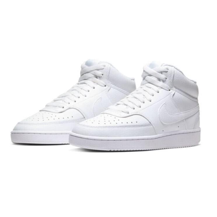 Nike Court Vision Mid Womens Size 10 Shoes CD5436 100 Triple White