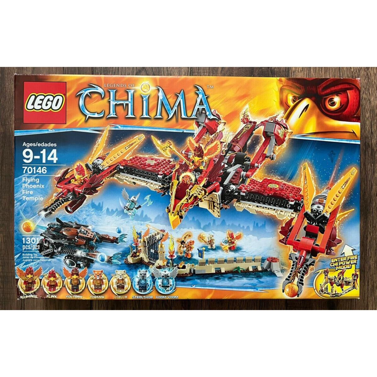 Lego Legends of Chima Flying Phoenix Fire Temple 70146 Building Kit 1301 Pcs