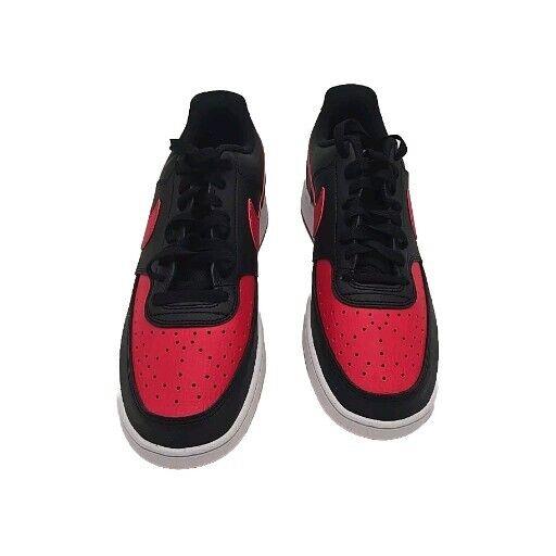 Nike Mens Air Court Vision Low Max Force Sneaker Trainer Shoes - Black+Red