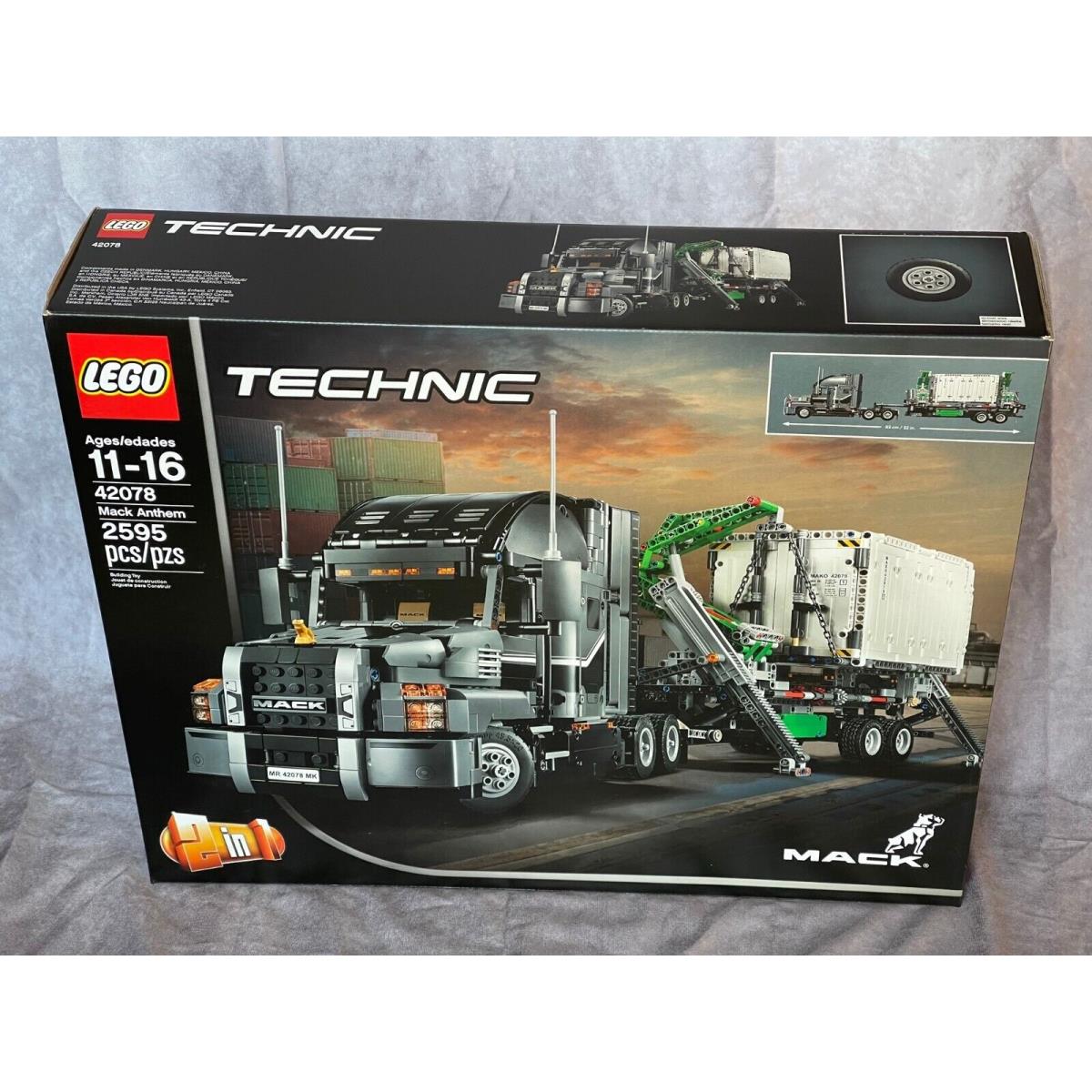 Lego Technic Mack Anthem 42078 Building Kit 2595 Pcs Truck Model Gift Set