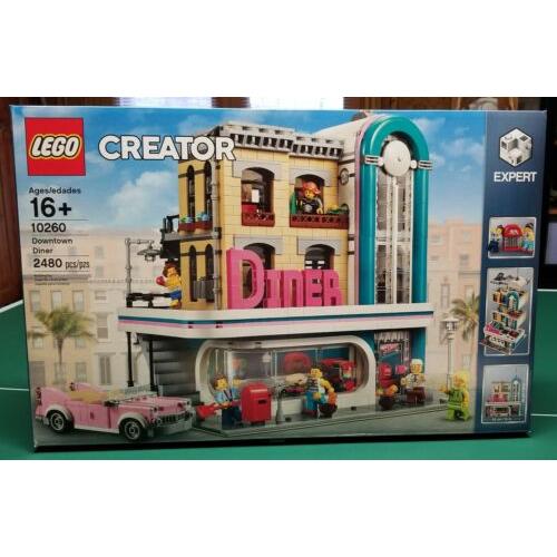 Lego 10260 Downtown Diner Retired Creator Expert Modular Building