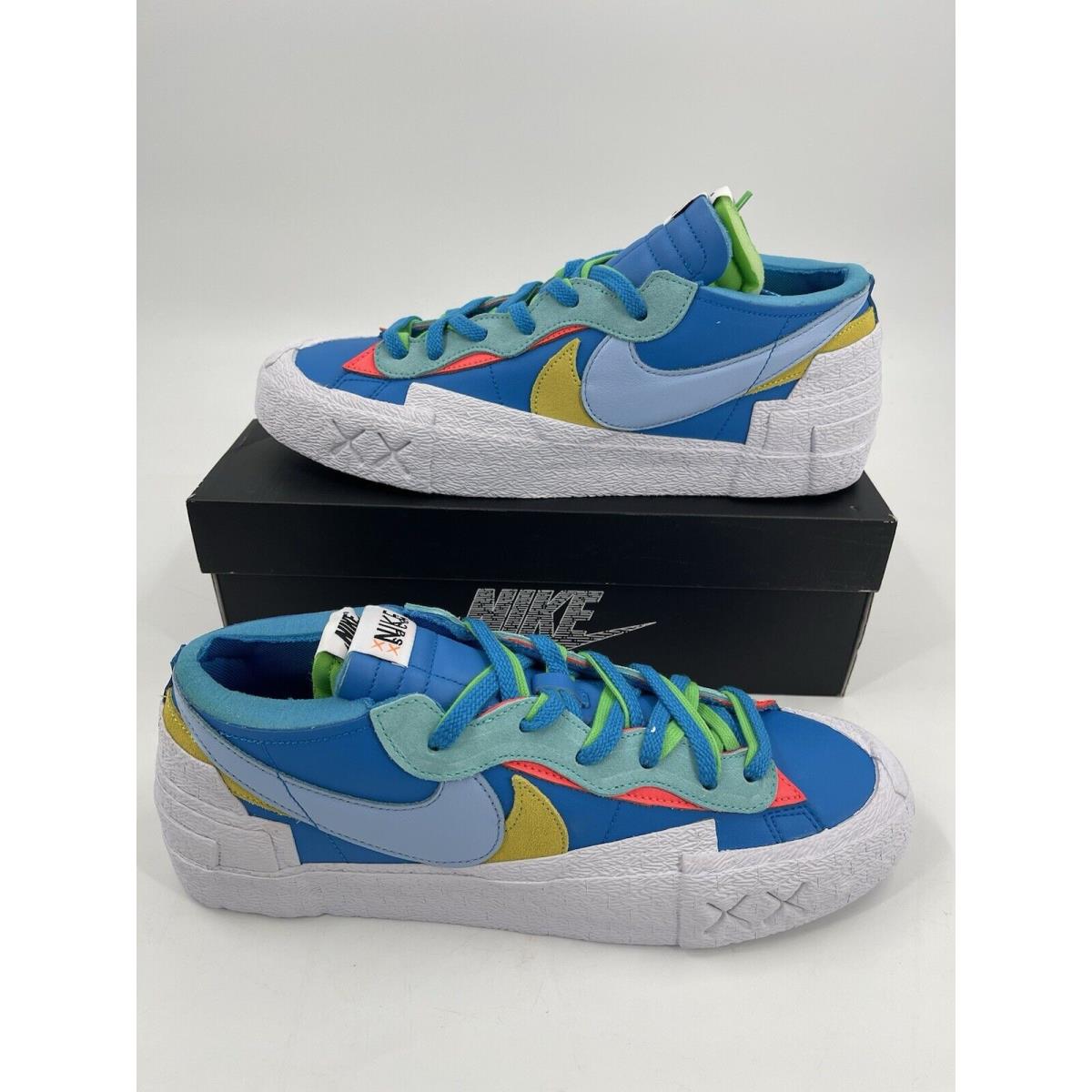 Kaws x Sacai x Nike Blazer Low Neptune Blue DM7901 400 Size 12.5 - Blue