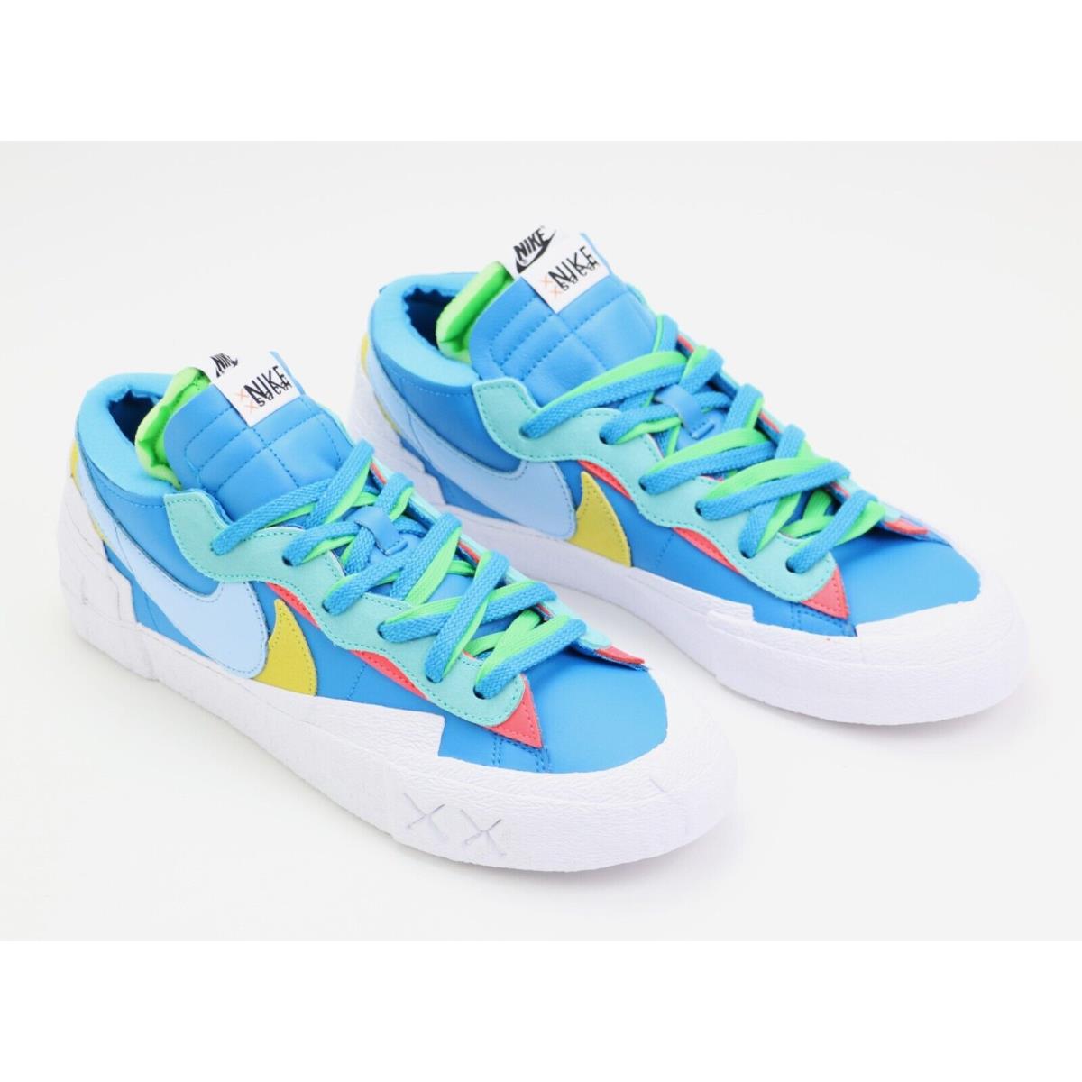 Nike x Sacai x Kaws Blazer Low Neptune Blue Men`s Size US 12 DM7901-400 - NEPTUNE BLUE/LIGHT BLUE-PINK-YELLOW