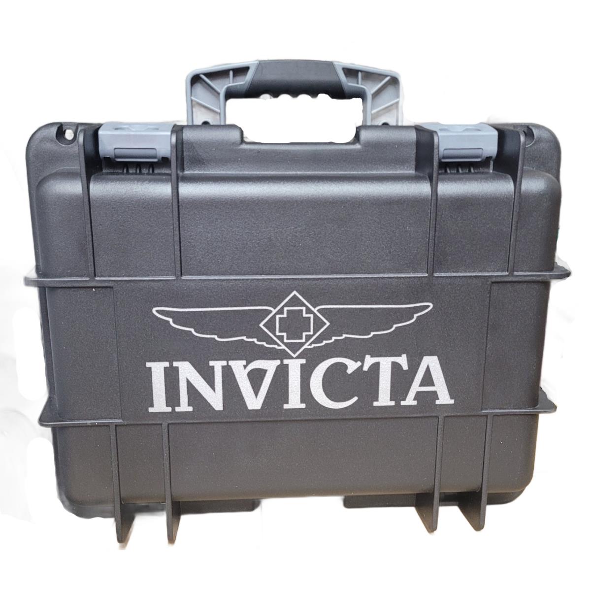 Invicta Black/silver 8 Slot Watch Case Protector Box Dive Case
