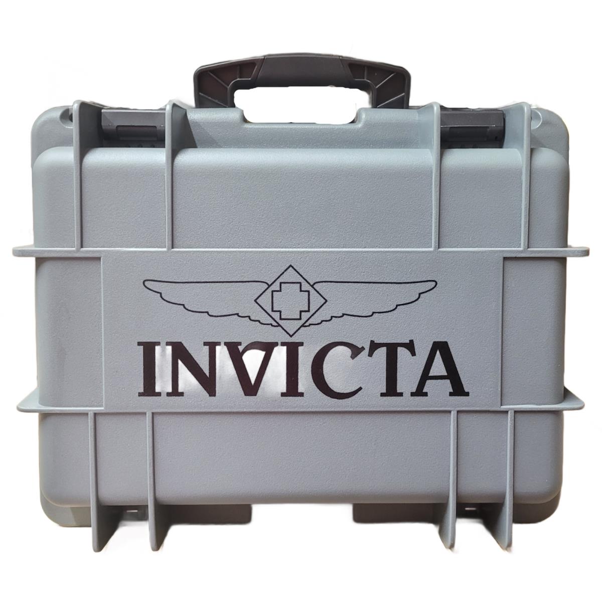 Invicta Grey/black One Slot Watch Box Protector Dive Case W/ 3 Flashlight Slots - Black, Grey
