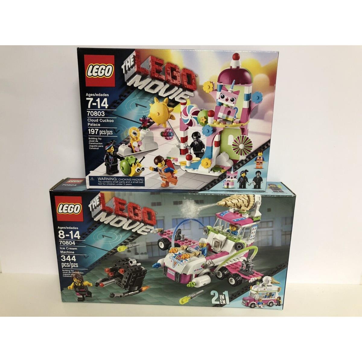 2 The Lego Movie Sets Cloud Cuckoo Palace 70803 Ice Cream Machine 70804