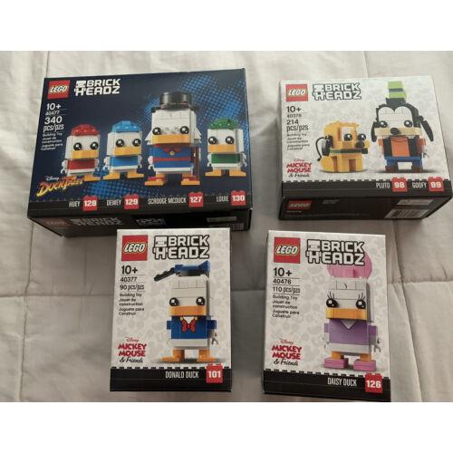 Lego Brickheadz Disney Ducktales 40477 Goofy Pluto 40378 Donal 40377 Daisy 40476