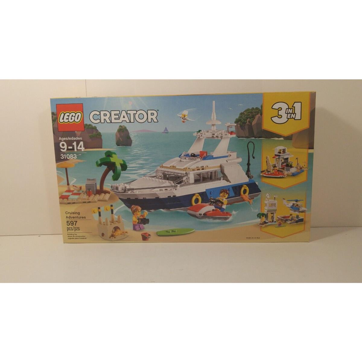 Lego Creator 3-in-1 31083 Cruising Adventures Yacht Boat Ship Sail