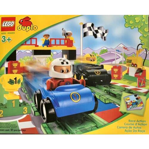 Lego Duplo Racing Action Set Race Car Building Toy 51pcs 3085 Complete w/ Box