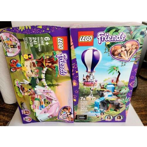 2x Lego Friends Nature Glamping Tiger Hot Air Balloon 41392 41423 Retired