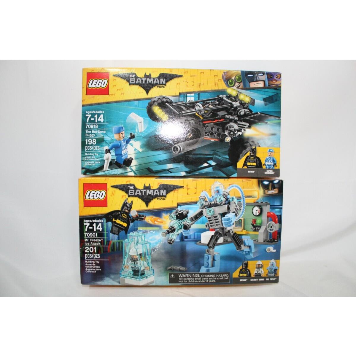Lego Sets 70901 and 70918 Mr. Freeze Ice Attack Bat-dune Buggy
