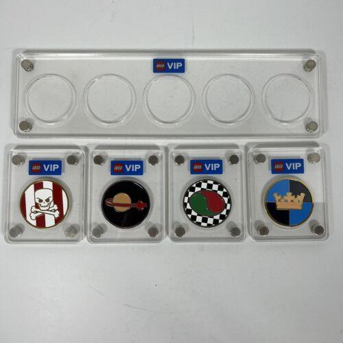 Lego Vip Coin Set of 4: Space Octane Castle Pirate with 5-Coin Display Case