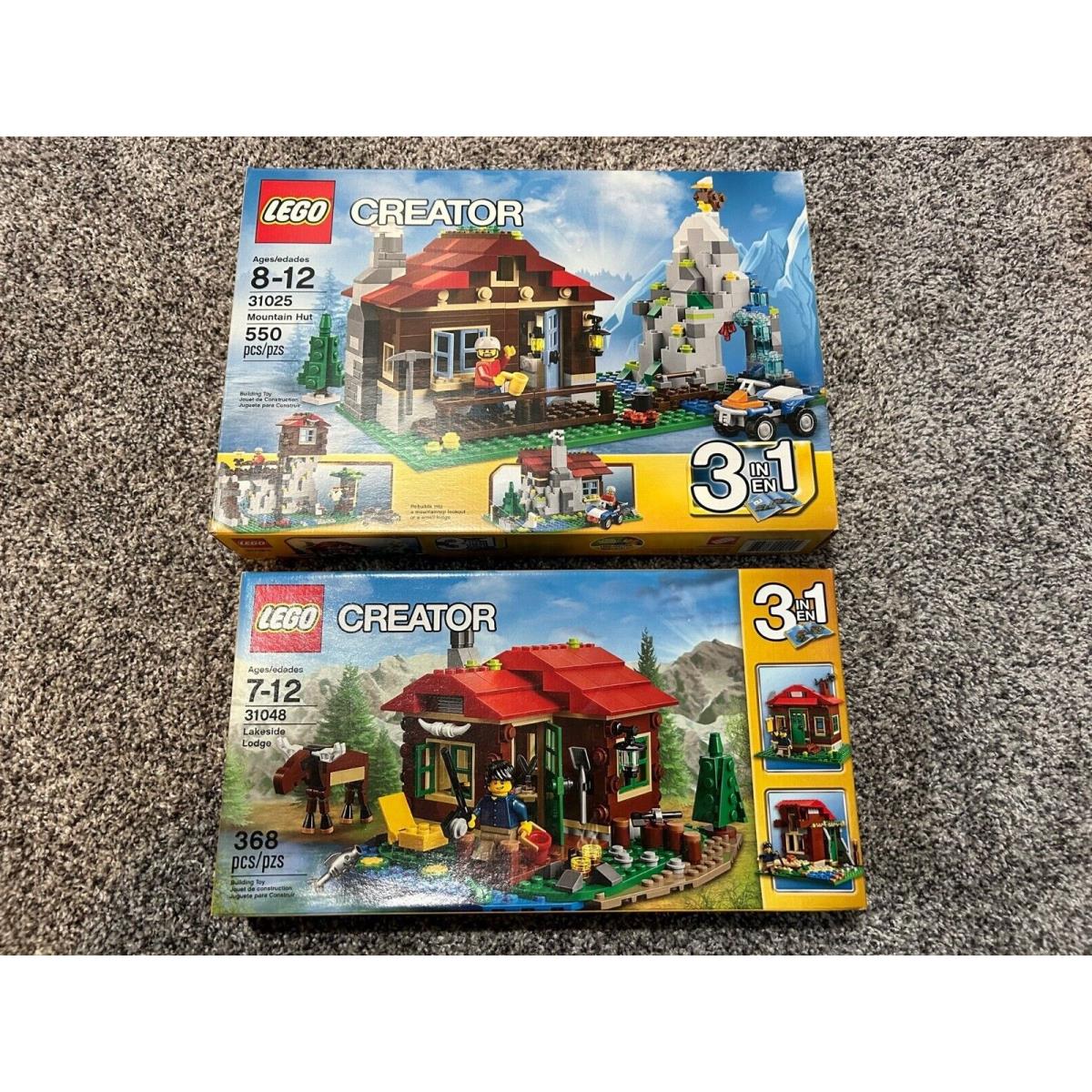 Lego Creator 3-in-1 Lakeside Lodge 31048 / Mountain Hut 31025 - Box