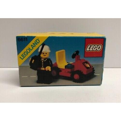 Vintage 1981 Lego 6611 Legoland Fire Chief`s Car Clean Box