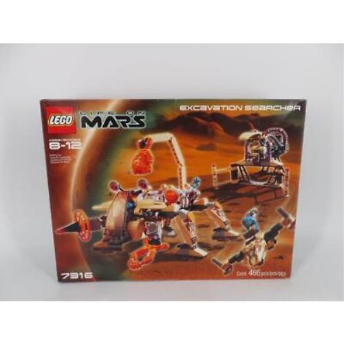 2001 Lego Life on Mars Excavation Searcher 7316 466 Pcs