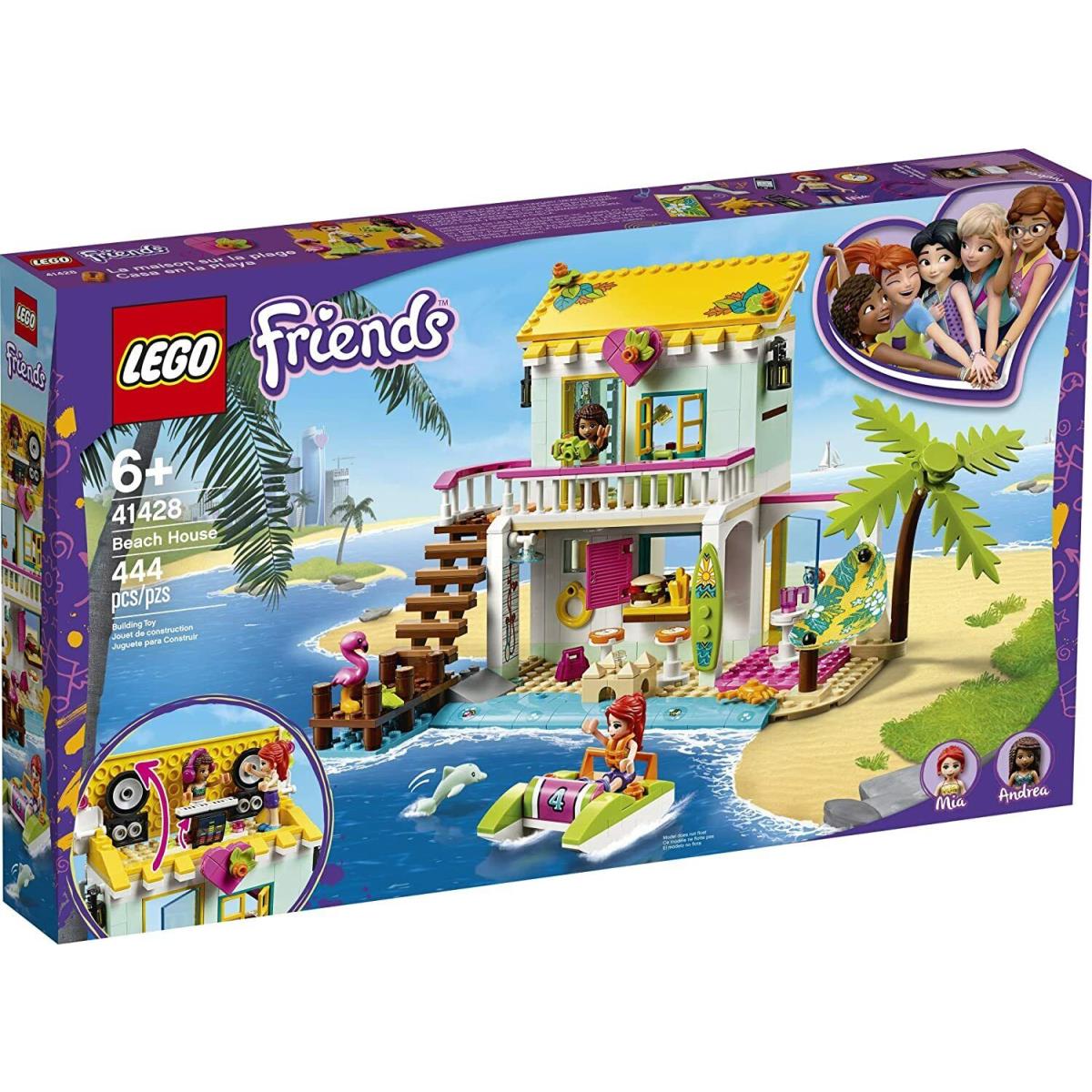 Lego Friends: Beach House 41428 Buidling Kit 444 Pcs Playset Retired Set