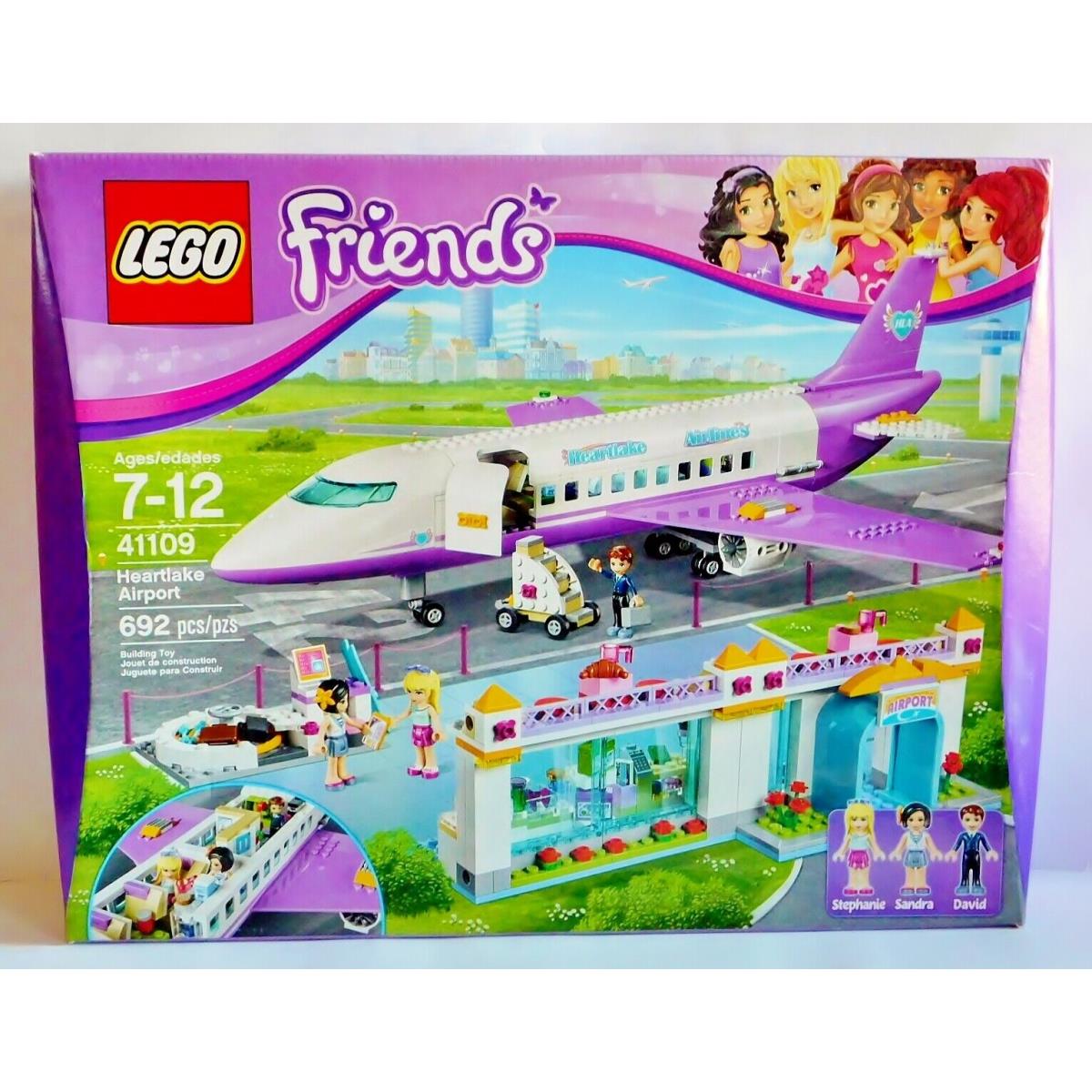 2015 Lego Set 41109 Heartlake Airport 692 Pcs Stephanie Sandra David