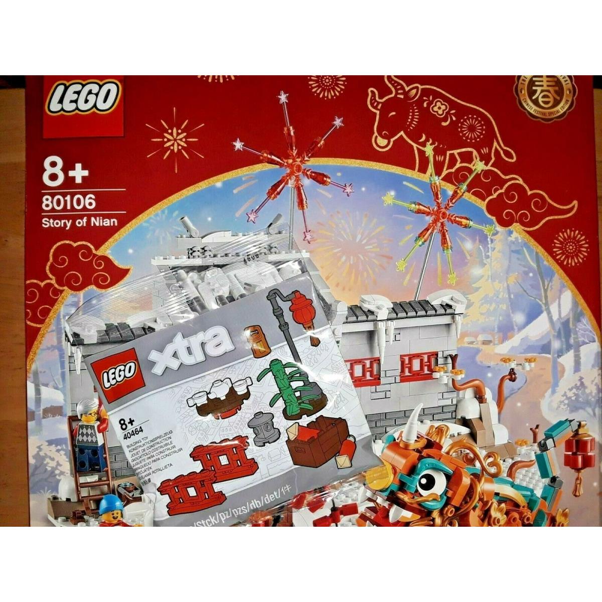 Lego Chinese Year 80106 Story of Nian 40464 Xtra Chinatown Polybag