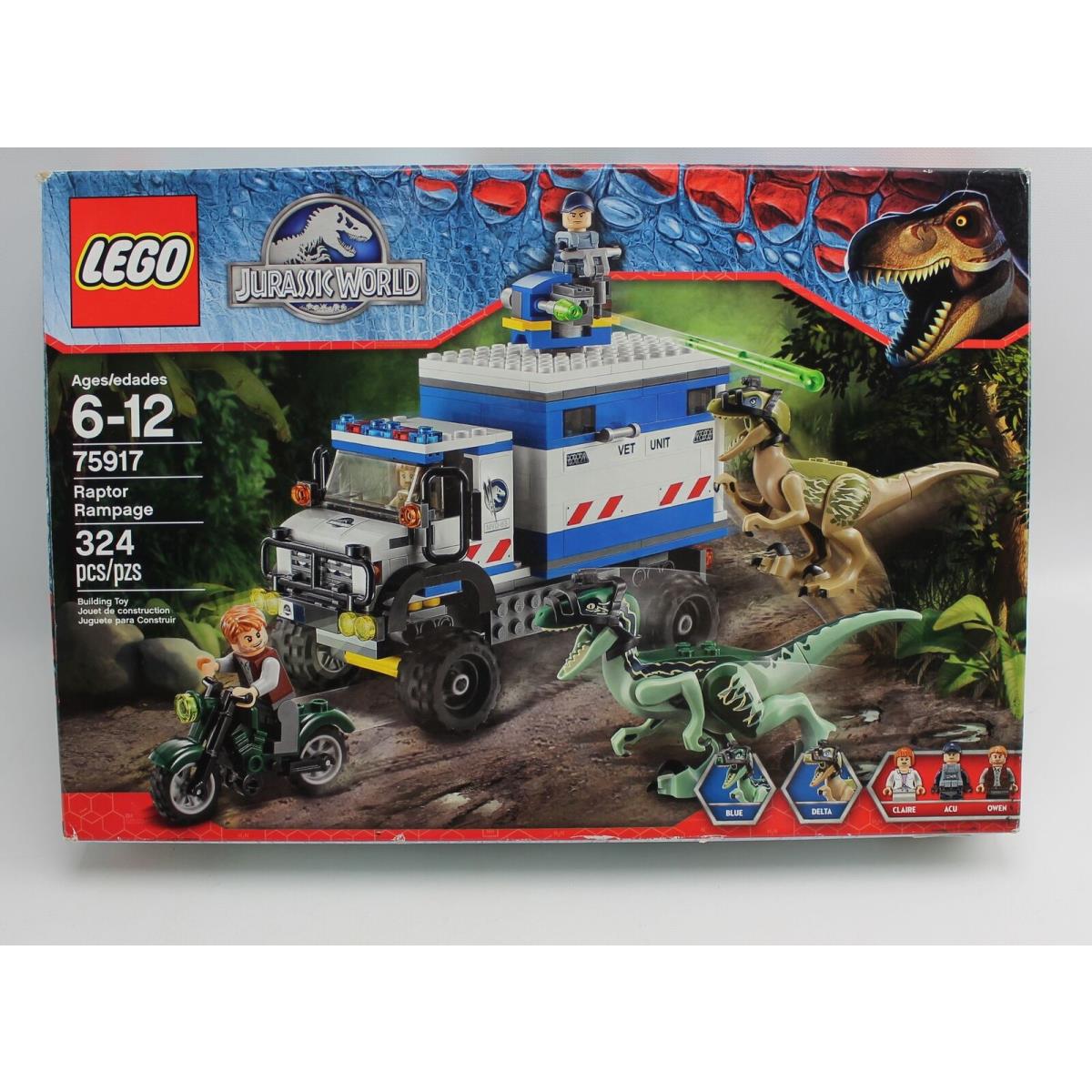 Lego Jurassic World Raptor Rampage Set 75917 Building Toy