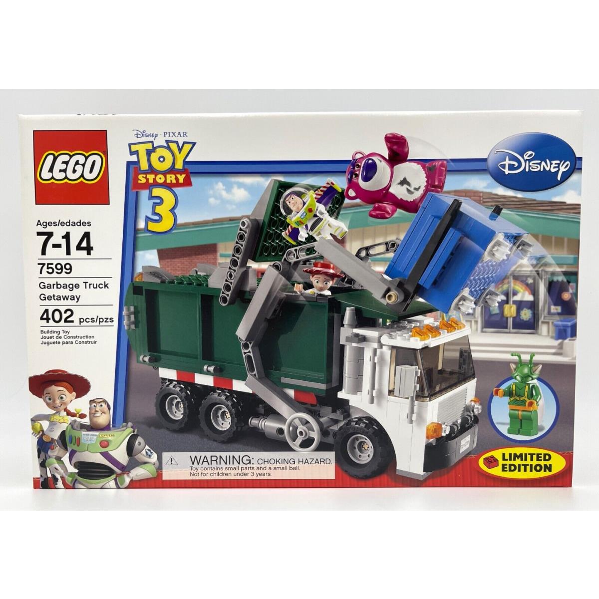 Lego Toy Story 7599 Garbage Truck Getaway Limited Ed. Disney Pixar Scarce
