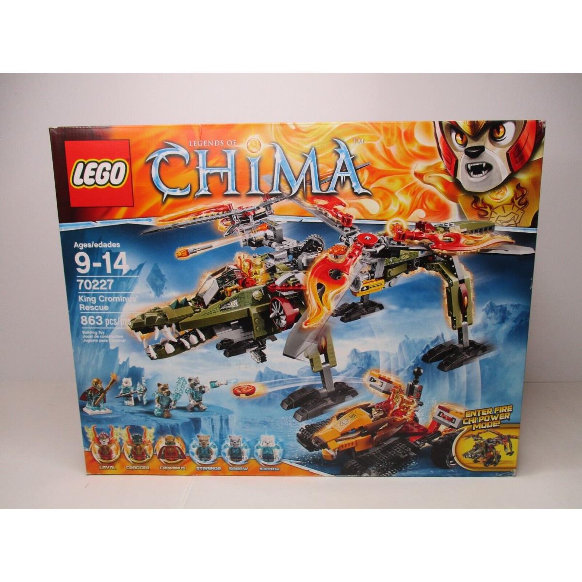 Lego Legends OF Chima King Crominus` Rescue Retired Set 70227 863 Pcs