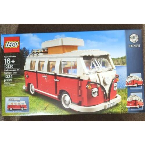 Retired Lego Creator Expert Volkswagen T1 Camper Van 10220 1334 Pcs Nicebox