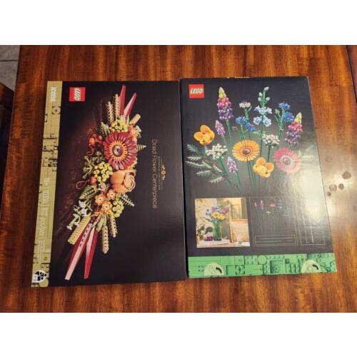 Lego Botanical Collection 10313 10314 Flower Set Double Boxed Rtns