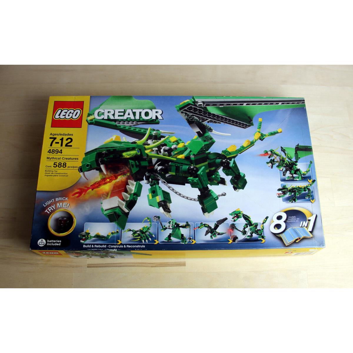 Lego Creator 4894 Mythical Creatures Unopened 588 Pieces