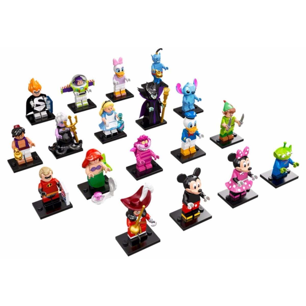Complete Set of 18 Lego 2016 Disney Series 1 Minifigures 71012