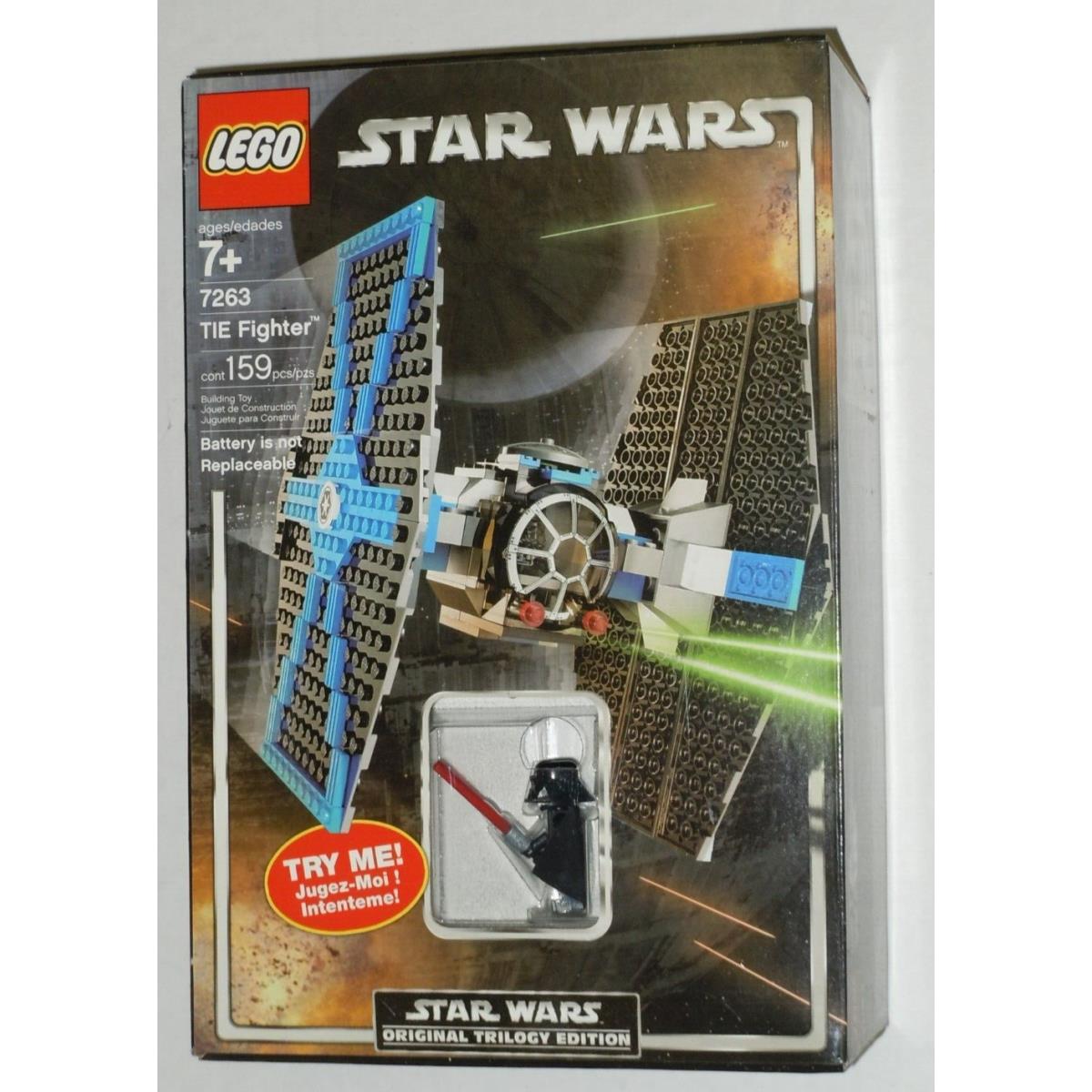 Lego Star Wars Tie Fighter Darth Vader Set 7263 Lightup Vader Minifig