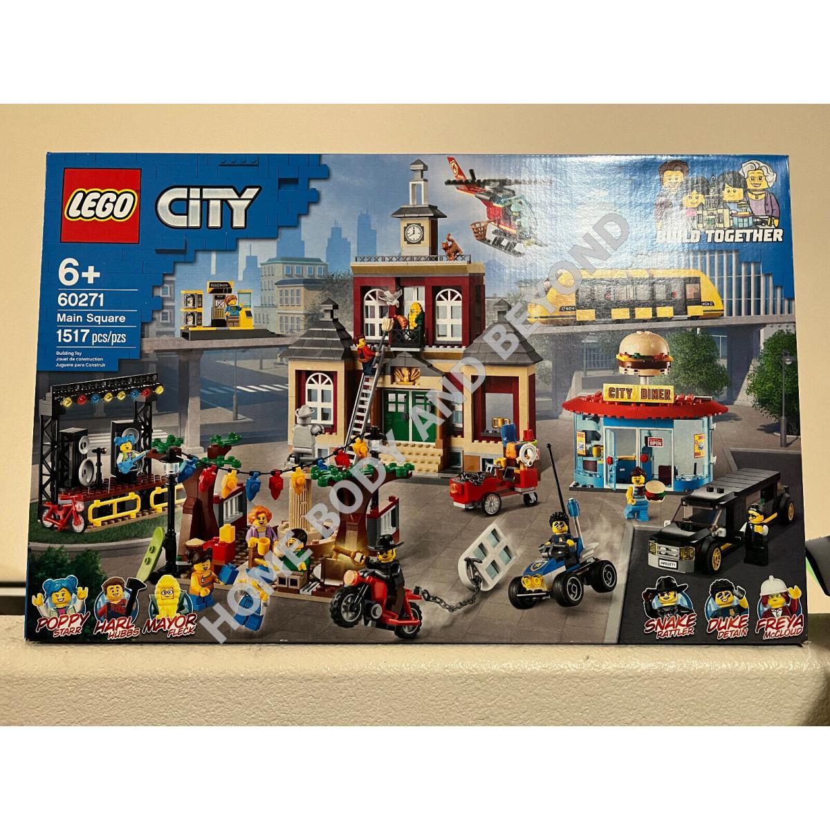 Lego City Main Square 60271 Set Building Toy 1517 Pcs